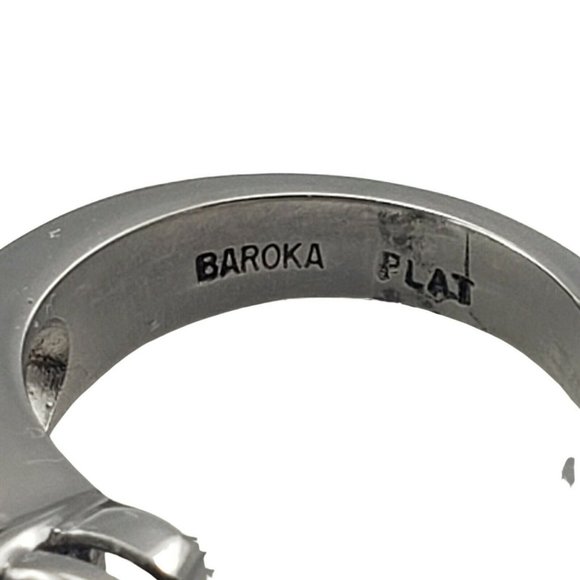 Vintage Platinum Tanzanite and Diamond Ring Size 6.5   #9927 - Picture 6 of 8